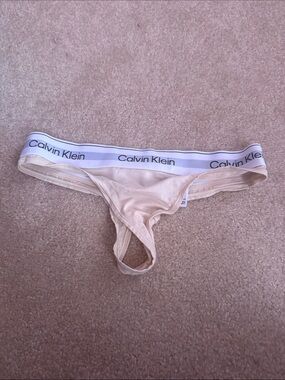 Calvin Klein Beige Logo Thong